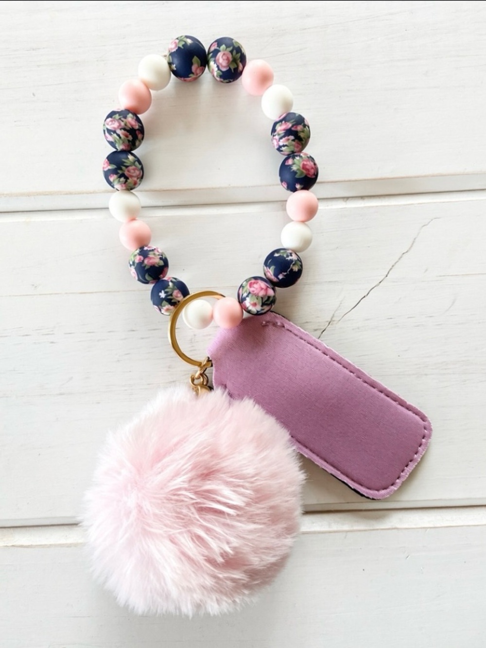 Handmade Silicone Beaded Keychain / Bag Charm